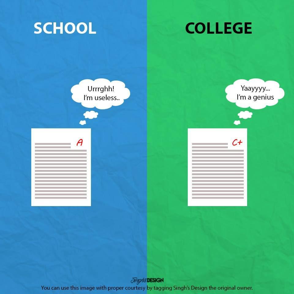 School And College Life Are Exactly Opposite And These Posters Prove It
