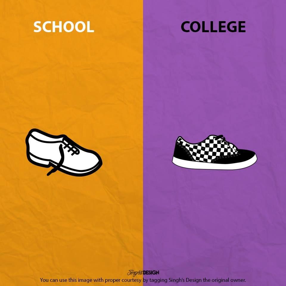School And College Life Are Exactly Opposite And These Posters Prove It