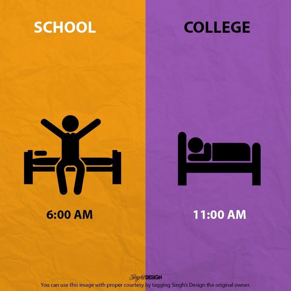 School And College Life Are Exactly Opposite And These Posters Prove It