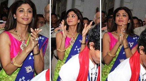 Shilpa Shetty Dancing Crazily At Ganpati Visarjan 2015 Photos