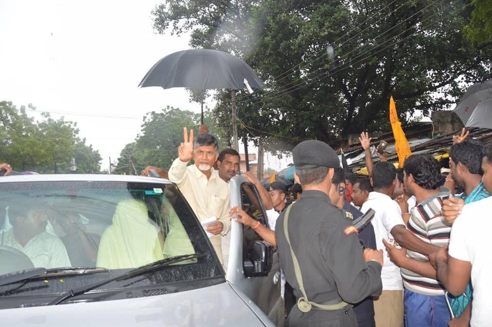 Shri Chandra Babu At Somasila Reservoir