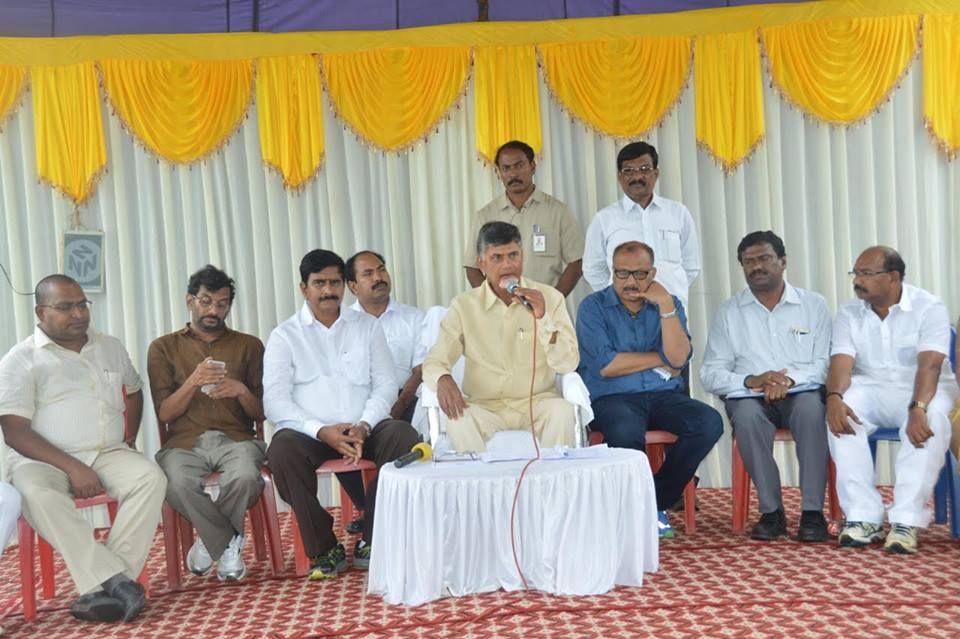 Shri Chandra Babu At Somasila Reservoir