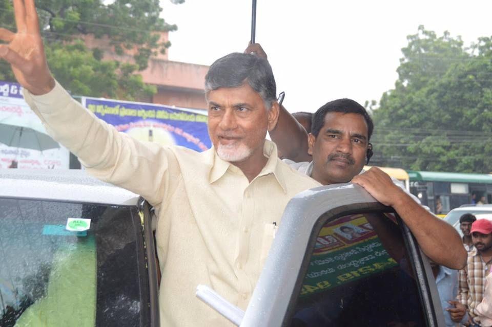 Shri Chandra Babu At Somasila Reservoir