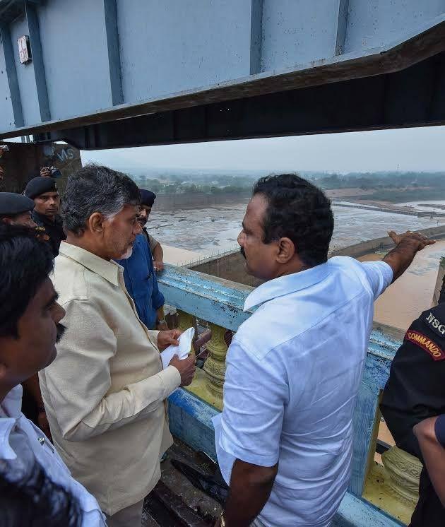 Shri Chandra Babu At Somasila Reservoir