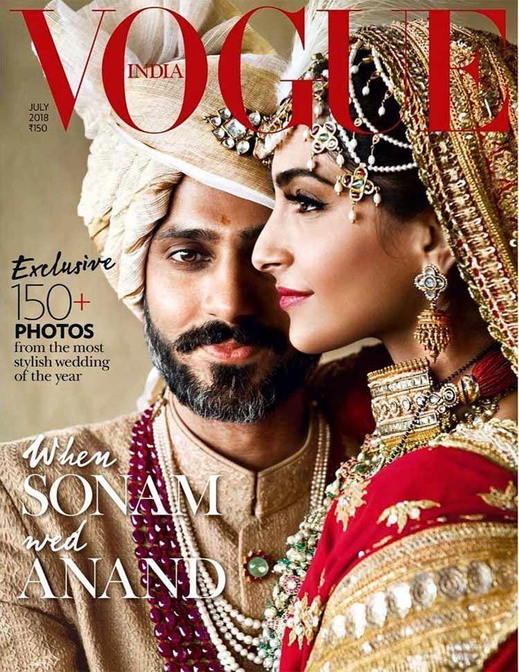 Sonam Kapoor & her husband pose for Vogue