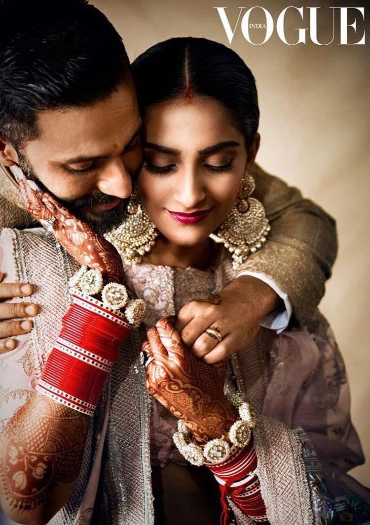 Sonam Kapoor & her husband pose for Vogue