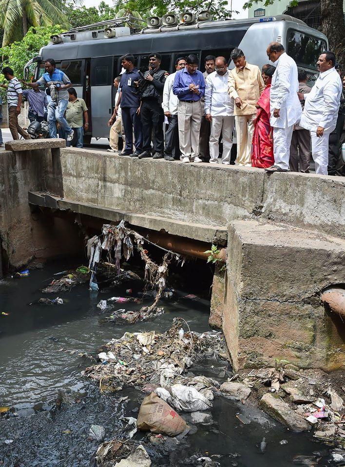 Sri NCBN inspecting Pushkar Ghats Photos