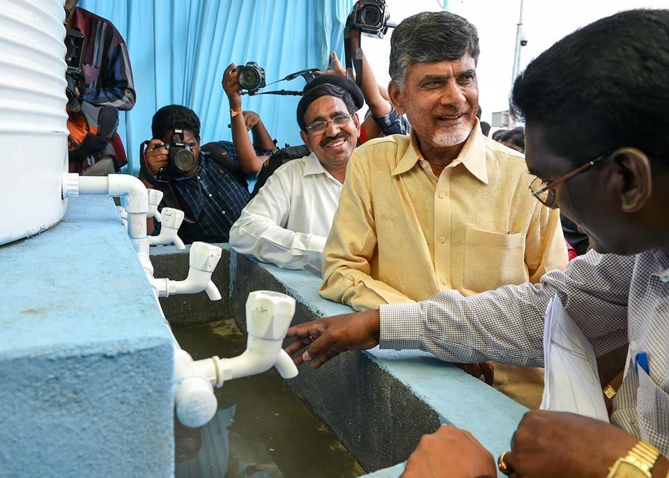 Sri NCBN inspecting Pushkar Ghats Photos