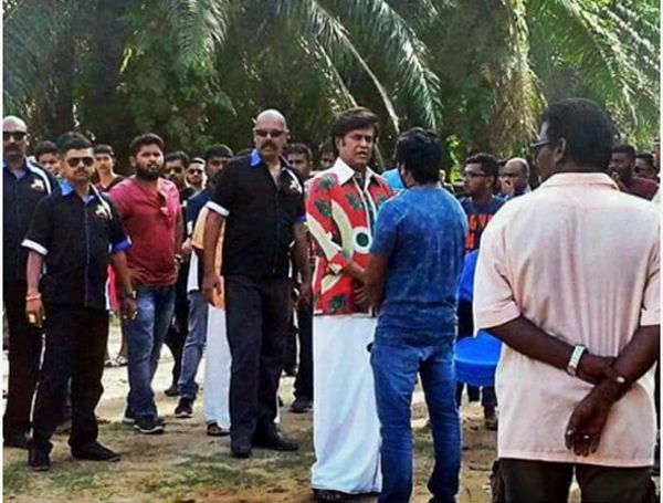 Super Star Rajini on the sets of Kabali New Photos