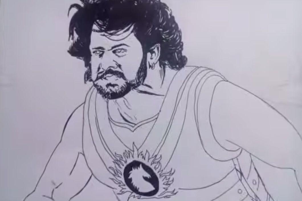 ART / DRAWING / ILLUSTRATION / PAINTING / SKETCHING - Anikartick: BAAHUBALI  / PRABHAS / S.S.RAJAMOULI / MEGA BUDGET MOVIE And MOST AWAITED MOVIE / BEST  WISHES TO THE TEAM / PRABHAS the AGNIPUTRA / PORTRAIT ART / Ani.Chennai.