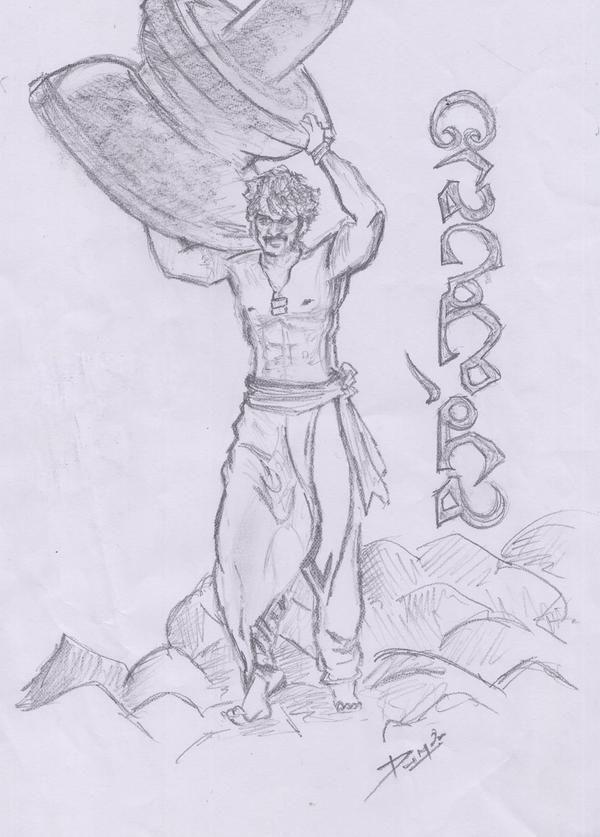 Superb Baahubali Sketches Photos