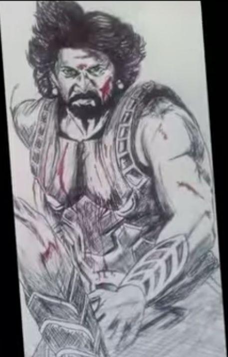 Superb Baahubali Sketches Photos