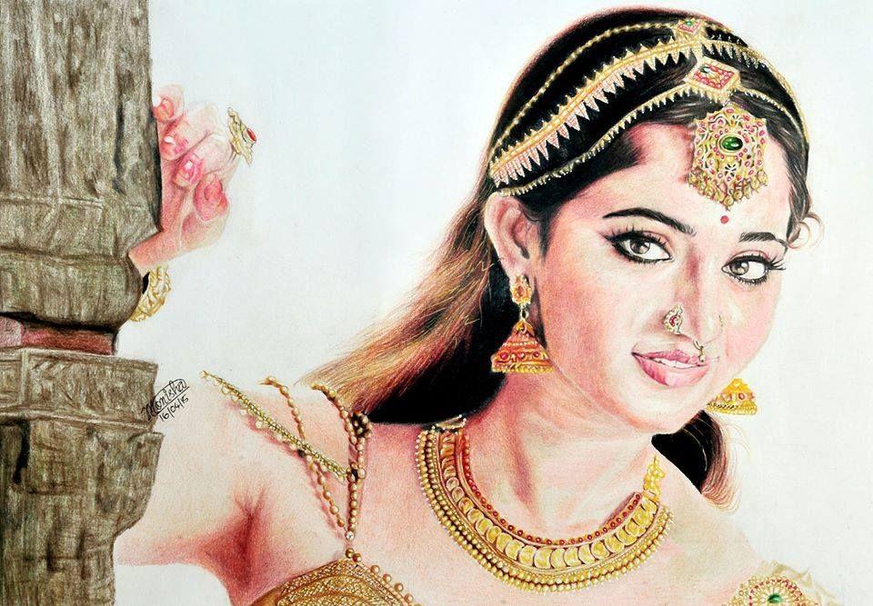 Superb Sketch of Rudramadevi Movie sets Photos