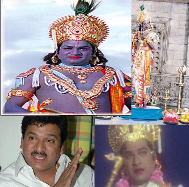 Telugu Actors in Lord Krishna Getups Pics