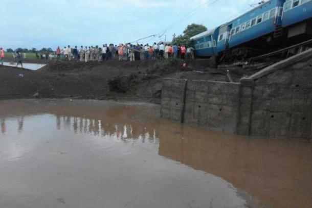 Exclusive Photos: Two Trains express fell into the Machak river