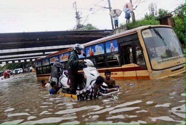 Various flood affected places in Chennai