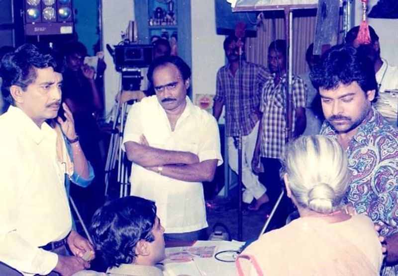Vijaya Napineedu and Chiranjeevi Movie Working Stills