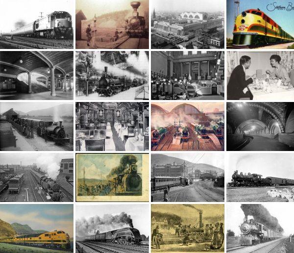 Vintage Railway scenes glory days Historic Train Travel