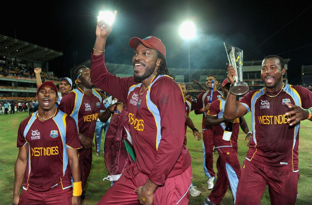 West Indies Celebrate in Champion Photos