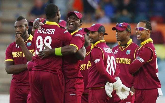 West Indies Celebrate in Champion Photos