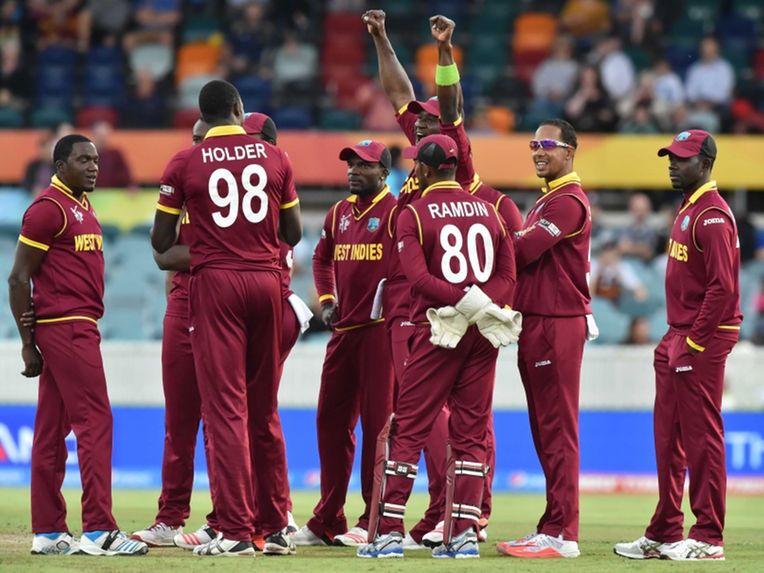 West Indies Celebrate in Champion Photos