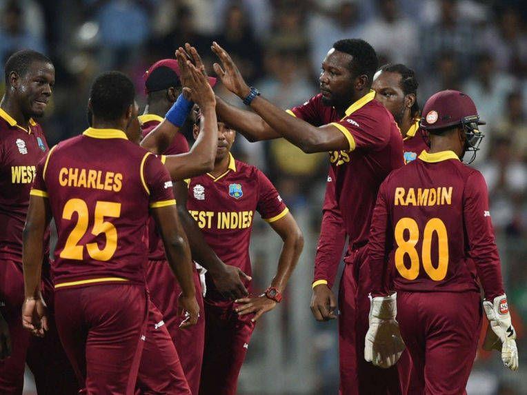 West Indies Celebrate in Champion Photos