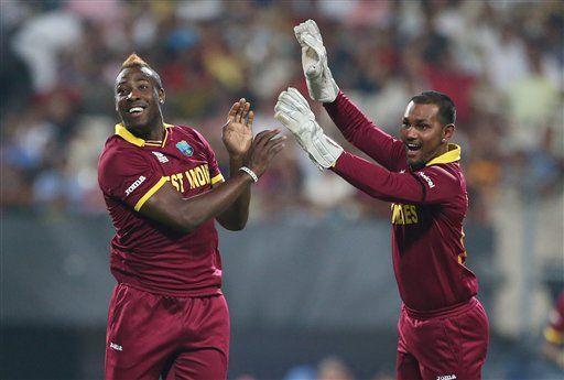 West Indies Celebrate in Champion Photos