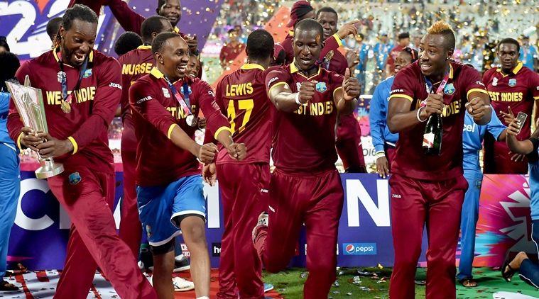 West Indies Celebrate in Champion Photos