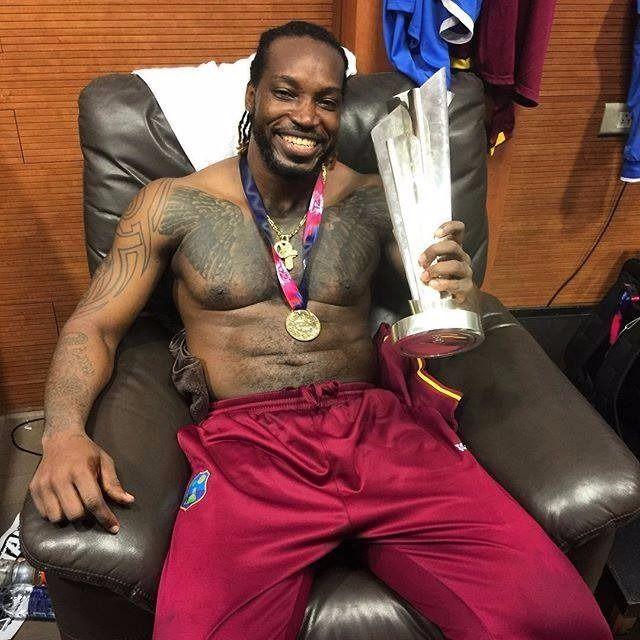 West Indies Celebrate in Champion Photos