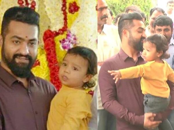 Jr NTR Fun with his Son Latest Photos