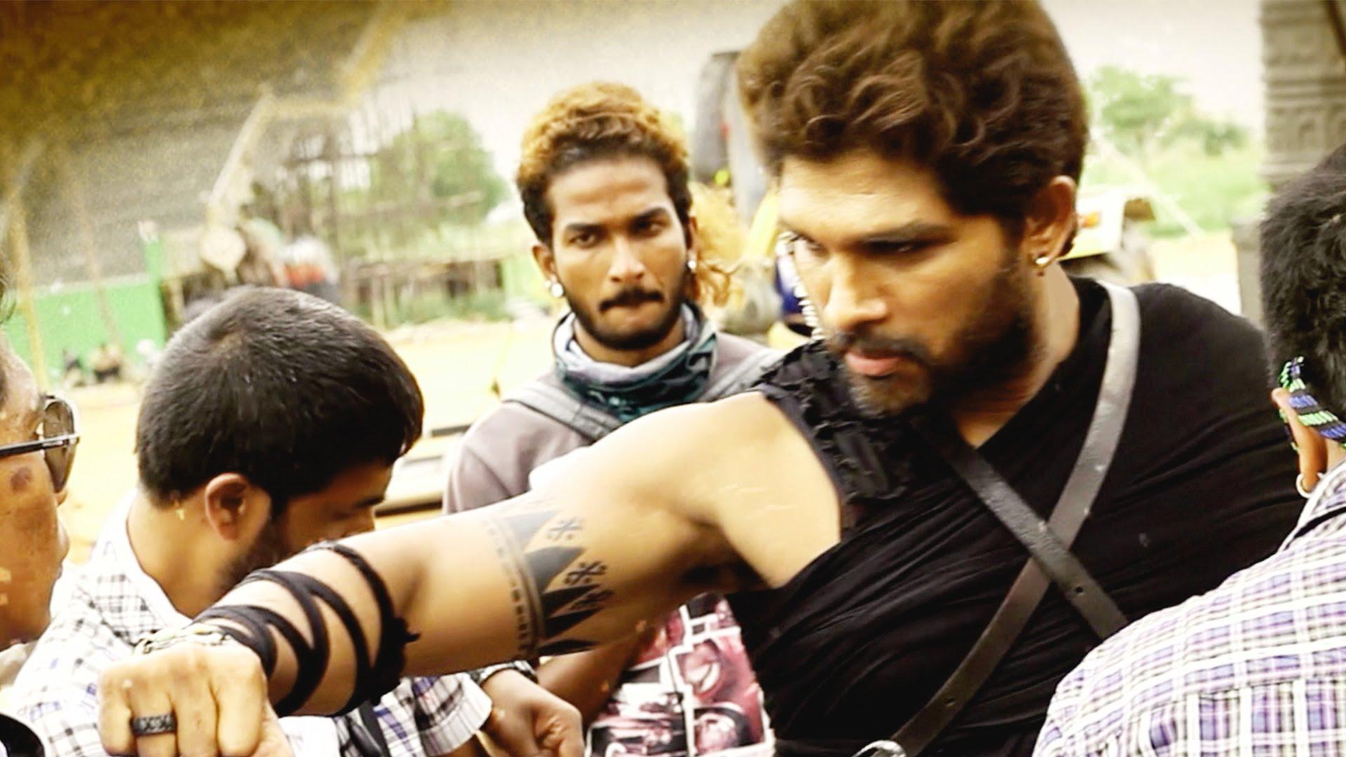 Allu Arjun At Rudramadevi Set