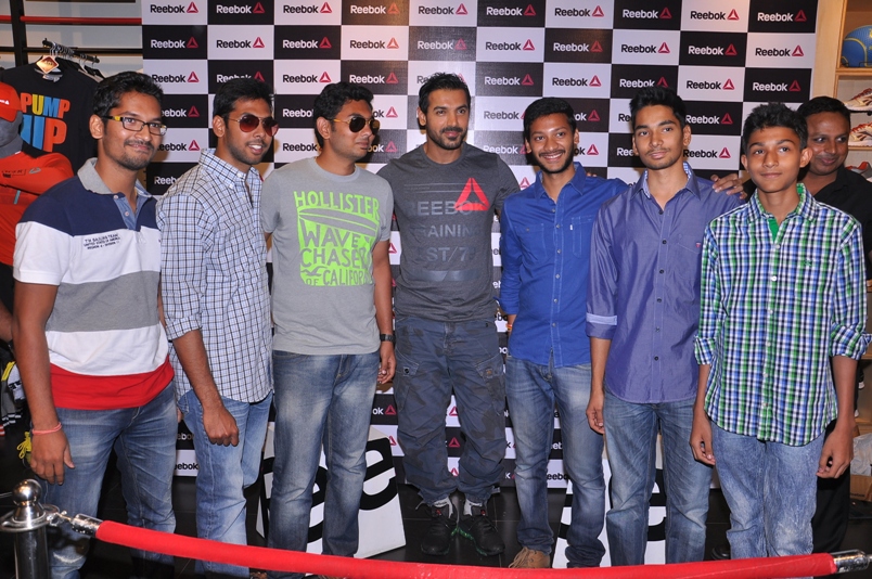 John Abraham At Reebok Fit Hub Store