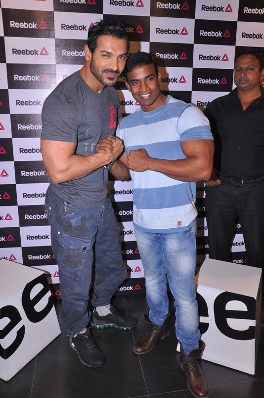 John Abraham At Reebok Fit Hub Store