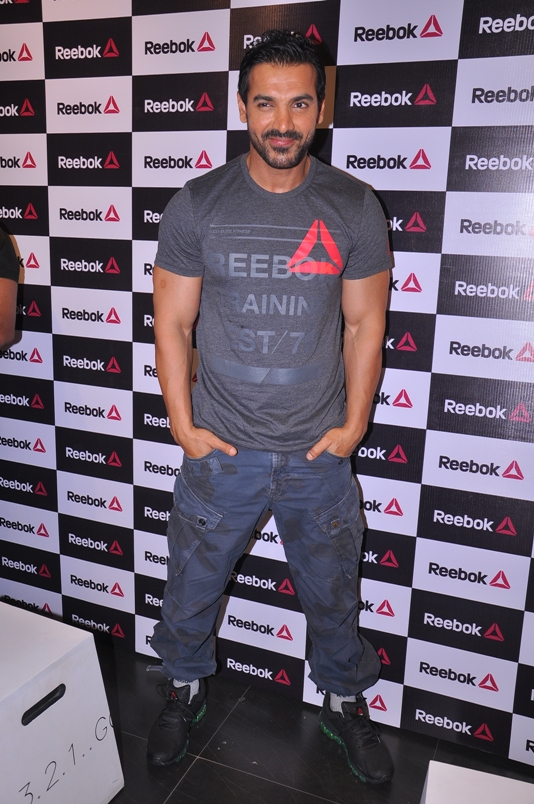 John Abraham At Reebok Fit Hub Store