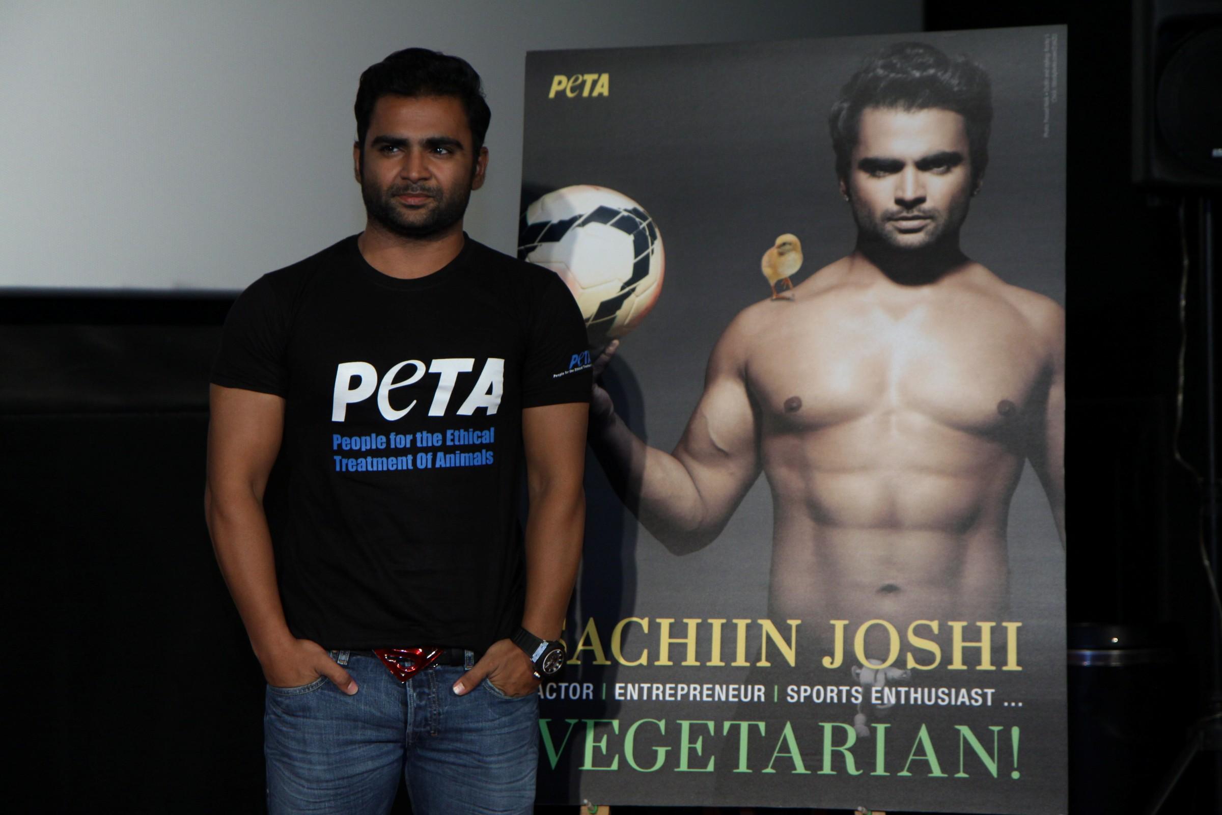 Sachiin Joshi at PETA Campaign Launch Photos