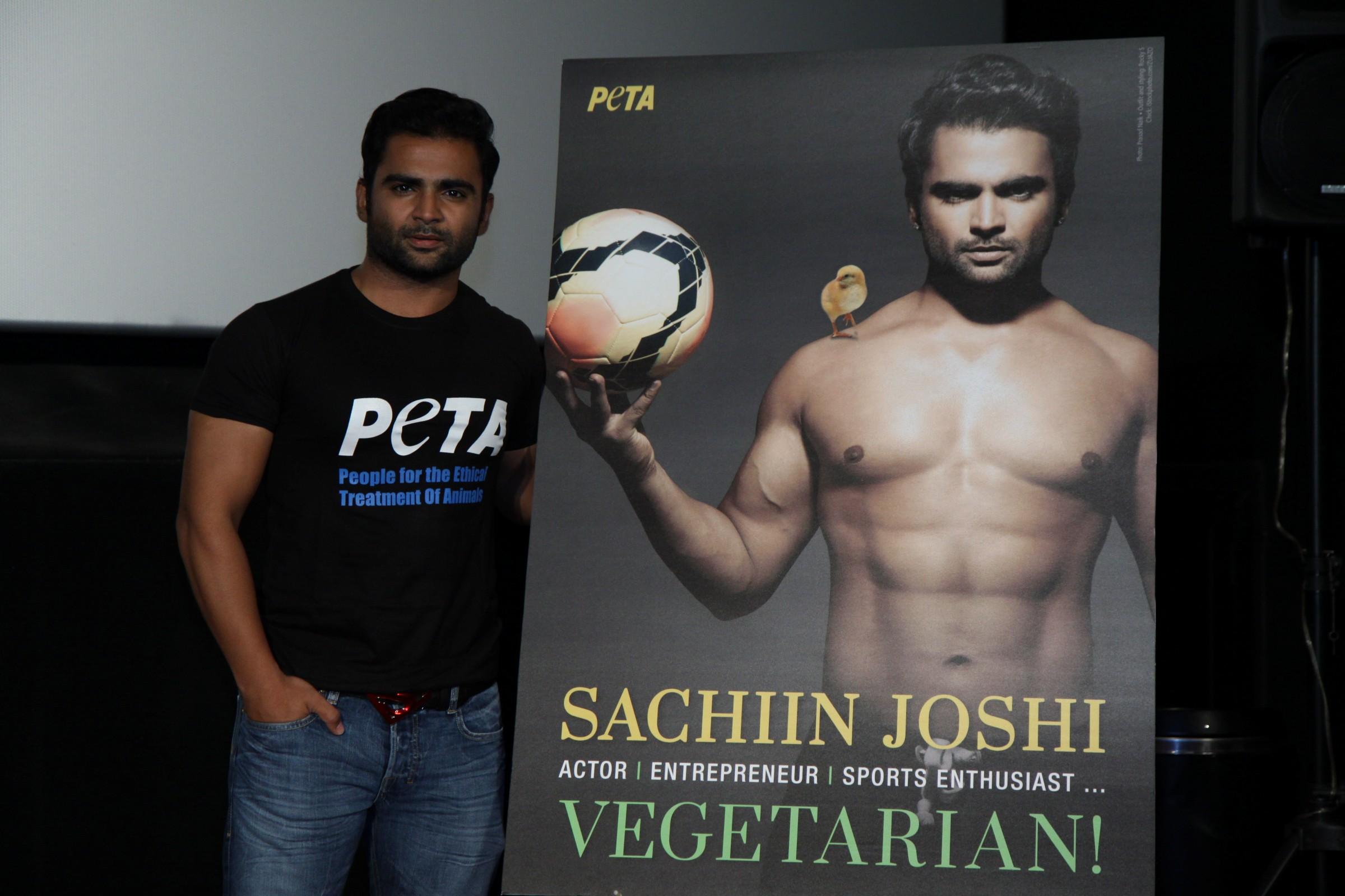 Sachiin Joshi at PETA Campaign Launch Photos