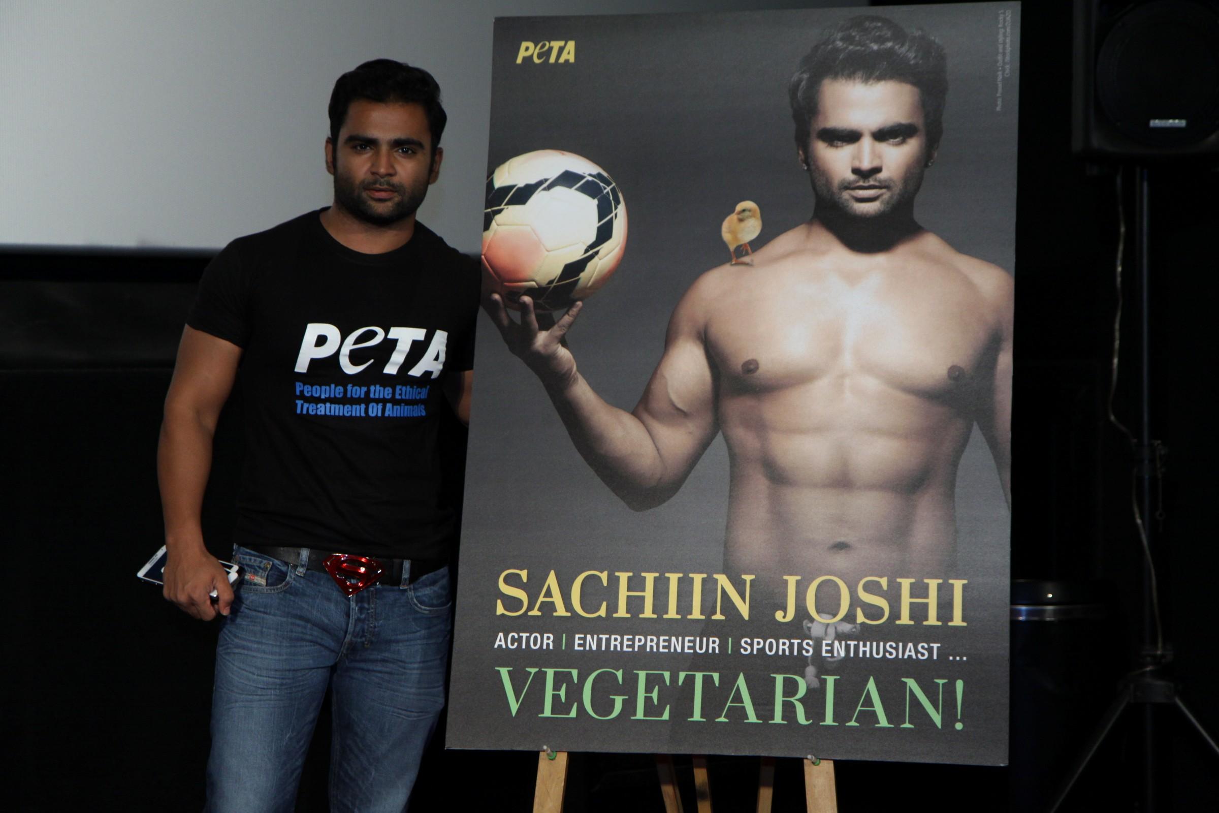 Sachiin Joshi at PETA Campaign Launch Photos