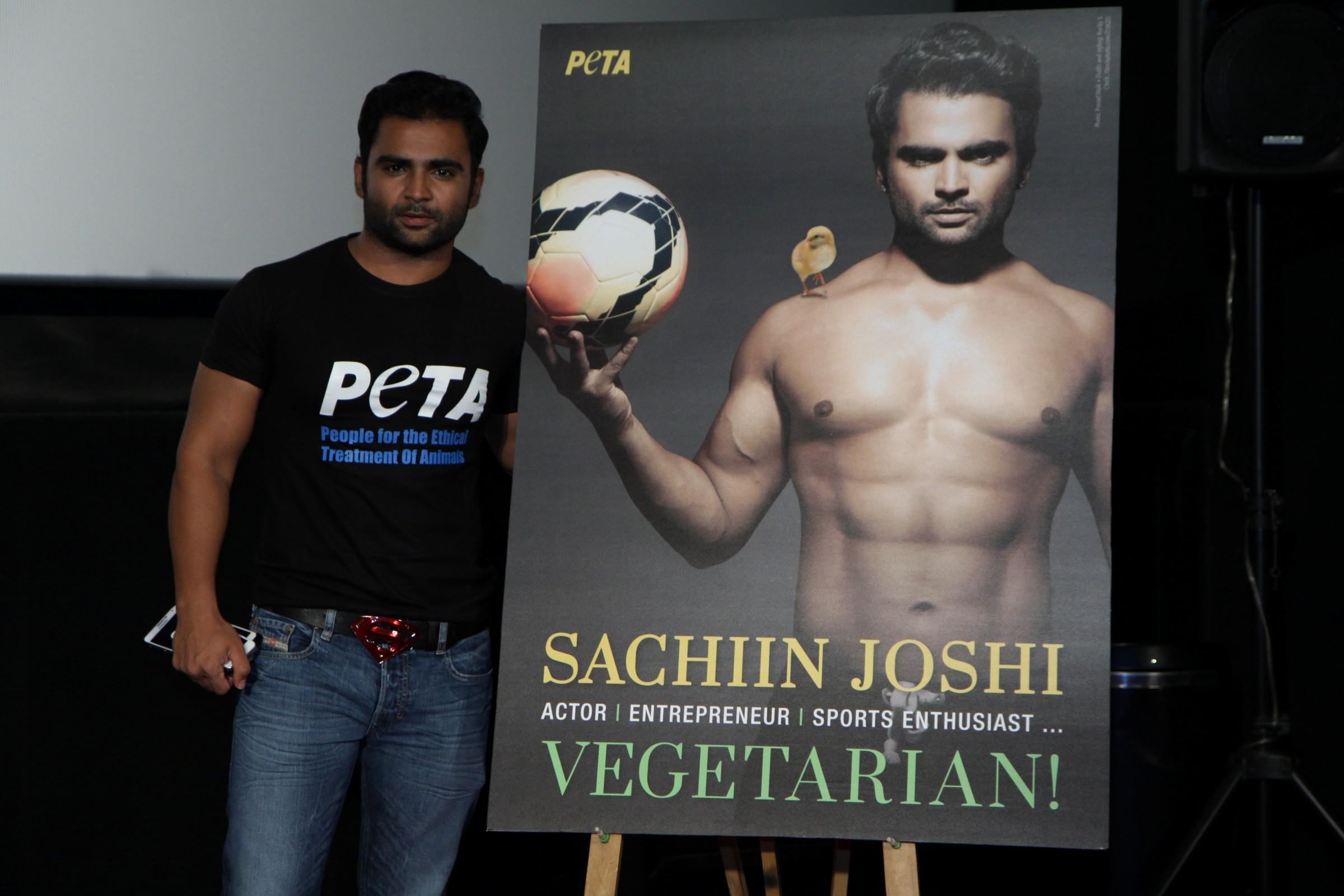 Sachiin Joshi at PETA Campaign Launch Photos