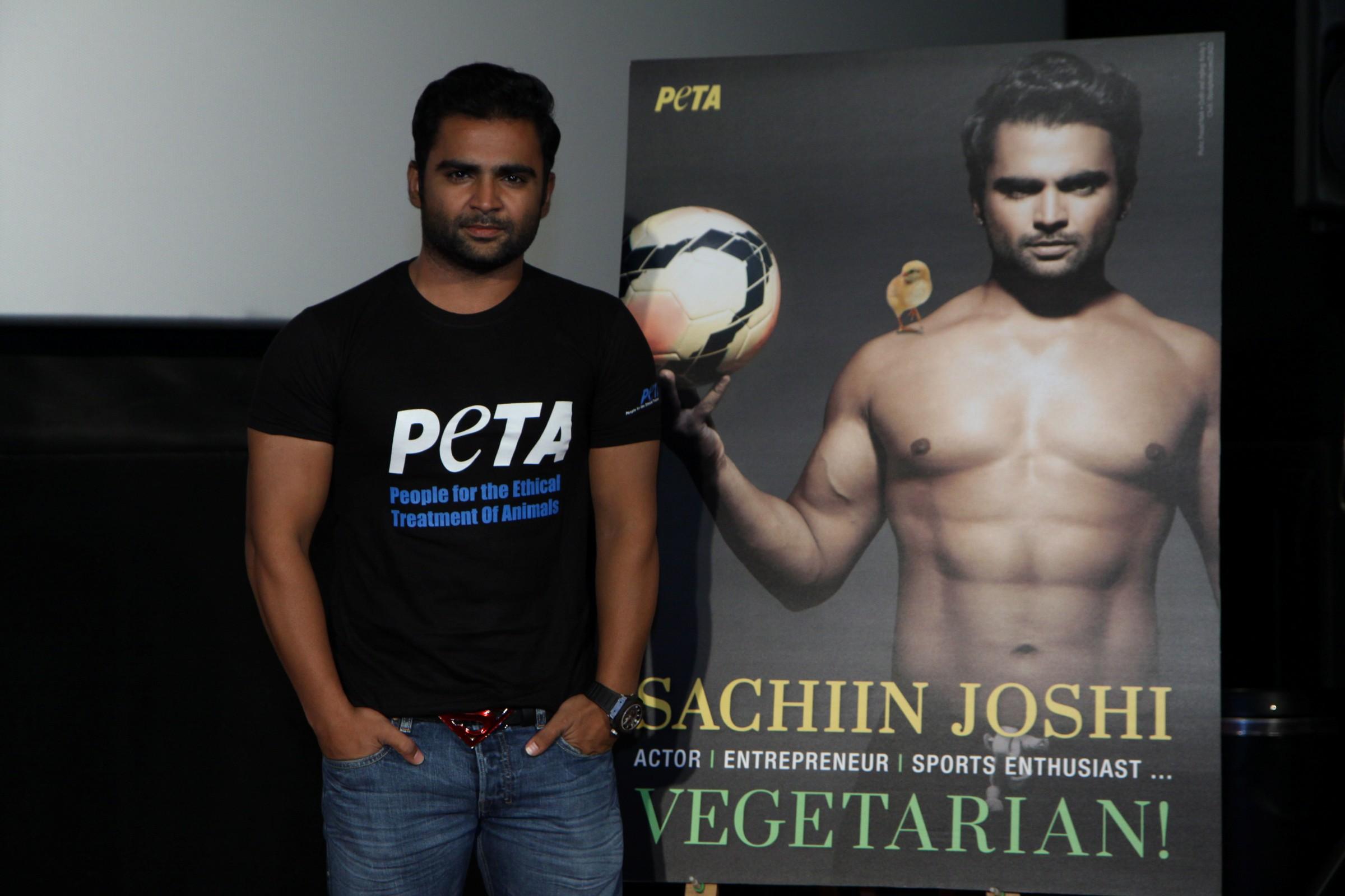 Sachiin Joshi at PETA Campaign Launch Photos