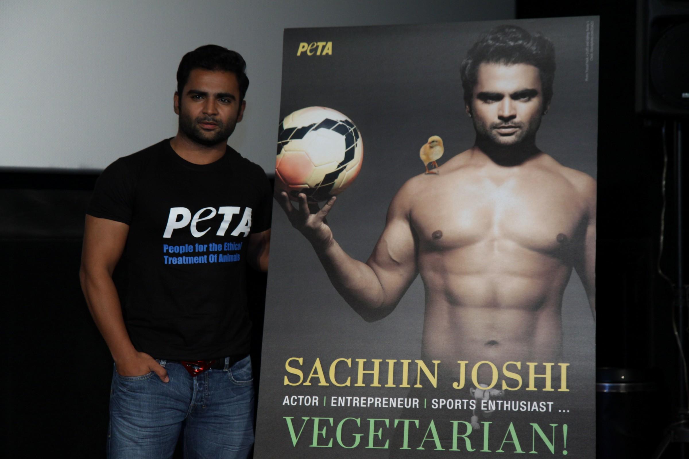 Sachiin Joshi at PETA Campaign Launch Photos