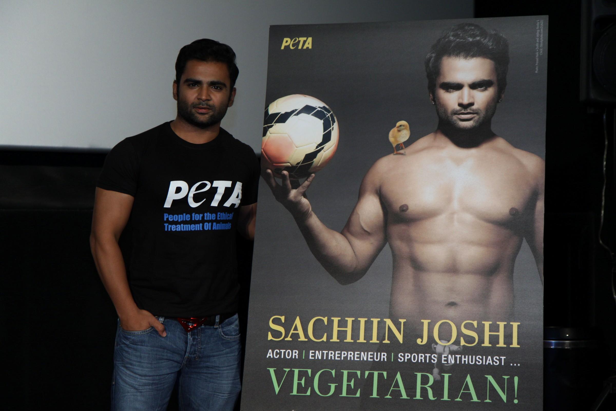 Sachiin Joshi at PETA Campaign Launch Photos