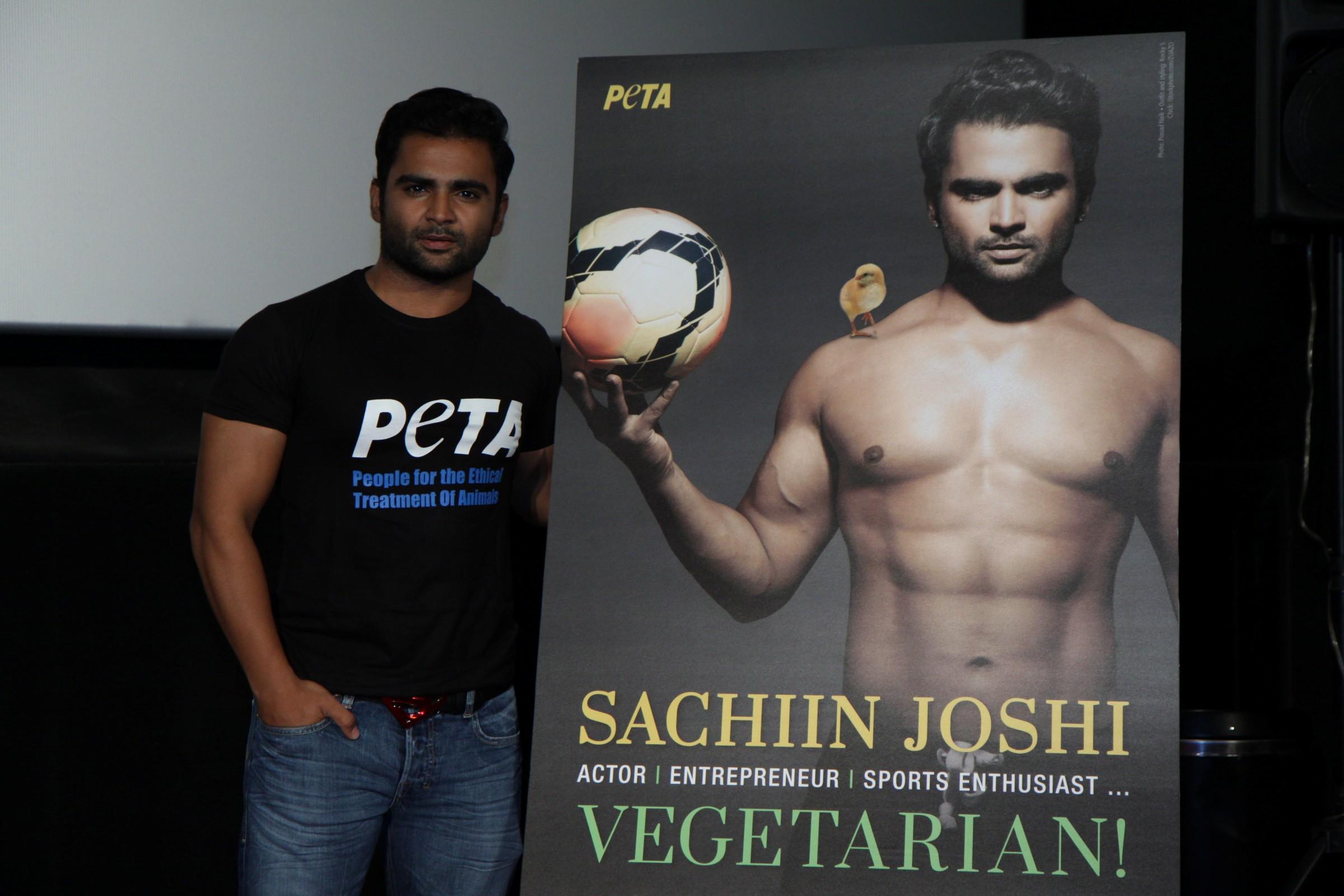Sachiin Joshi at PETA Campaign Launch Photos