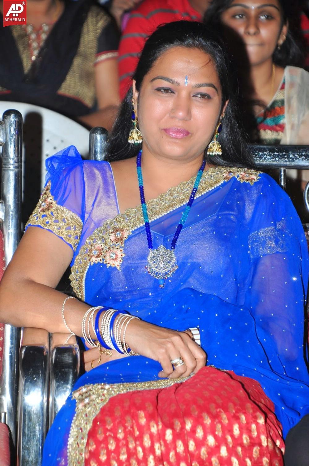 Actress Hema in Blue Saree Images