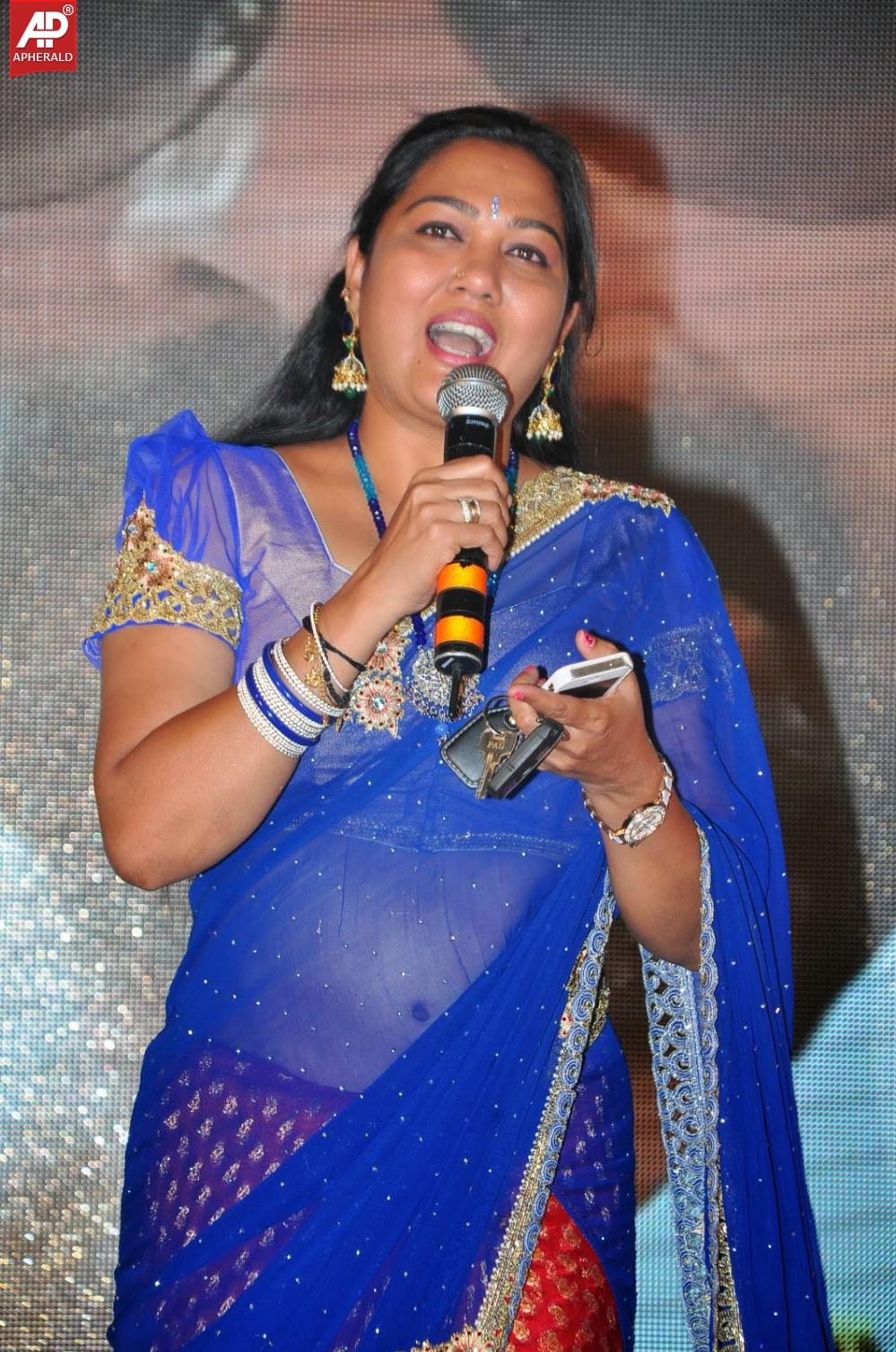 Actress Hema in Blue Saree Images