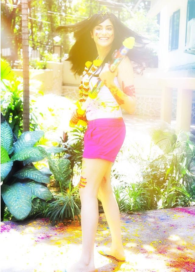 Adah Sharma Celebrating Holi Photos