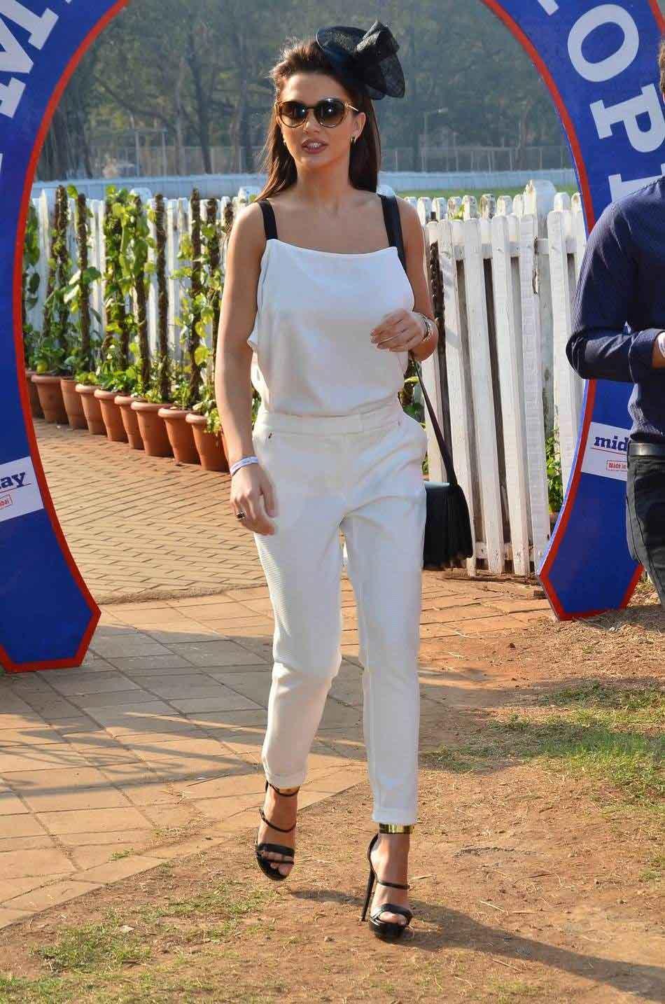 Amy Jackson Latest White Dress Stills