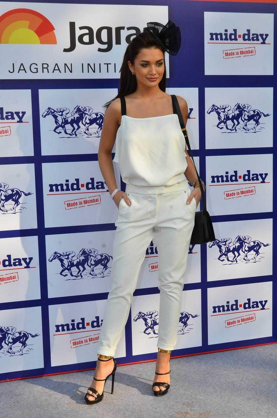 Amy Jackson Latest White Dress Stills