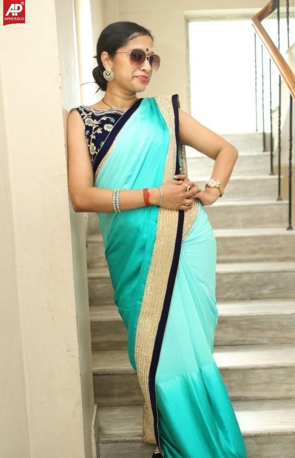 Anitha Chowdary Saree Stills