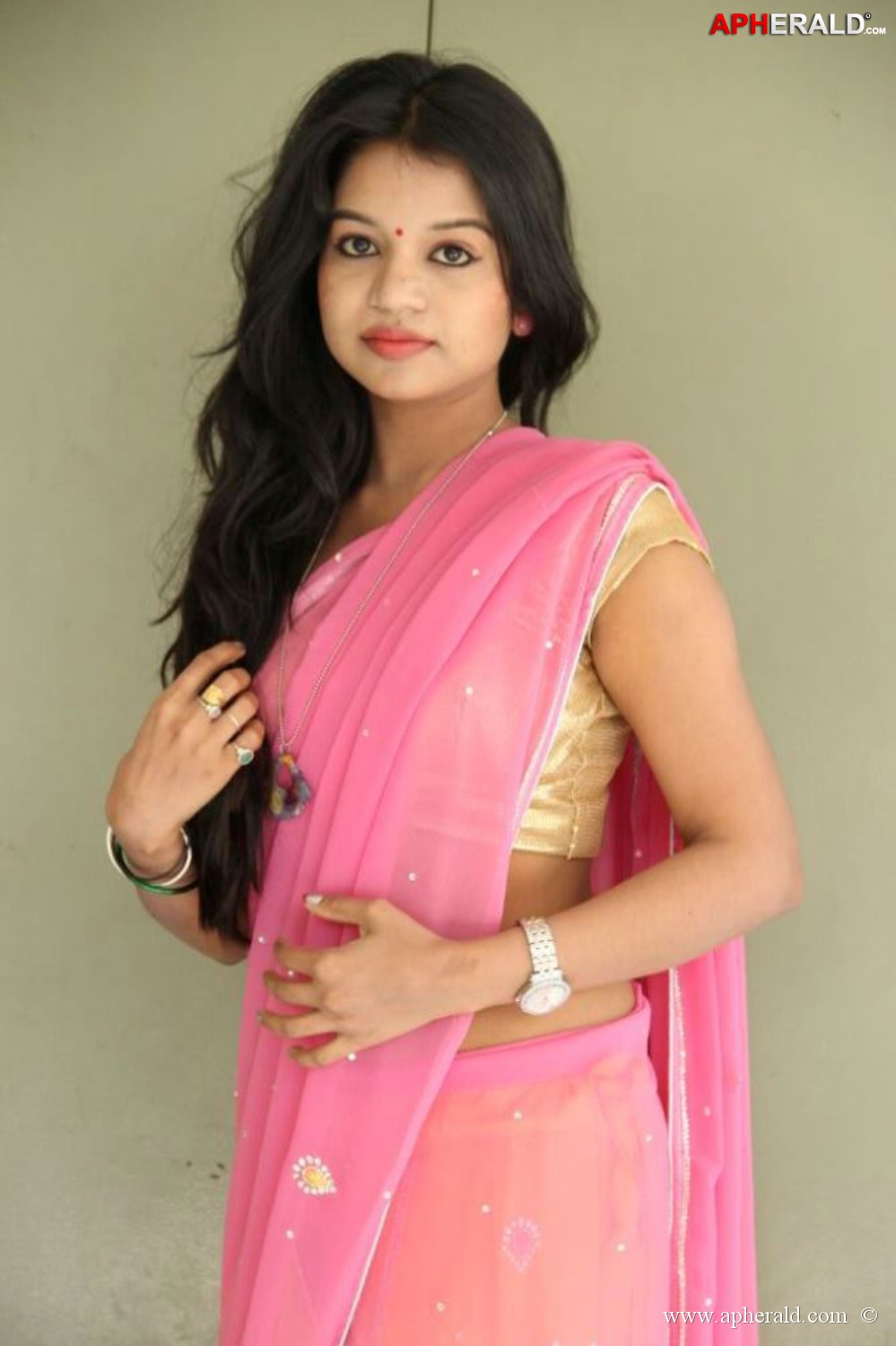 Bhavya Sri Hot Saree Stills