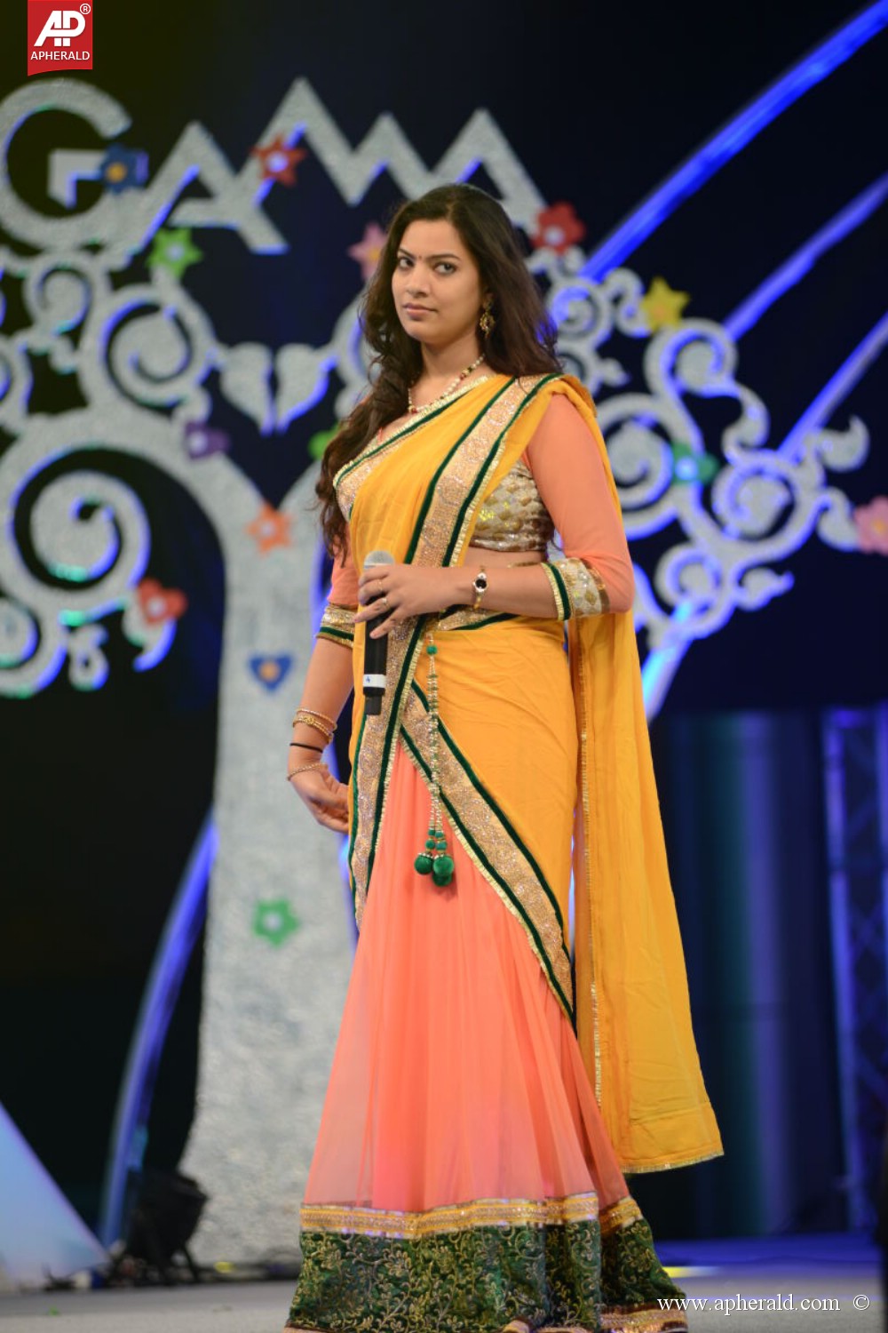 Geetha Madhuri in Saree Photos